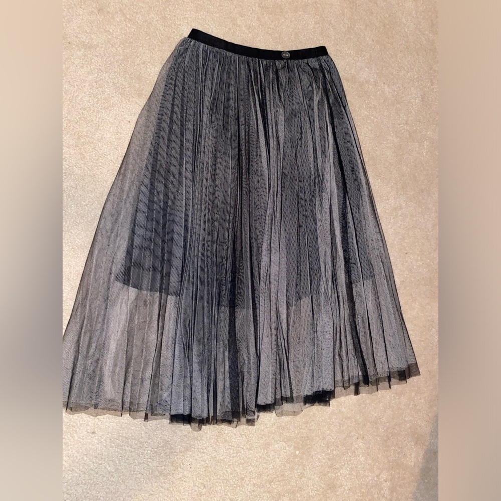Chanel Black/ Grey Tulle Skirt